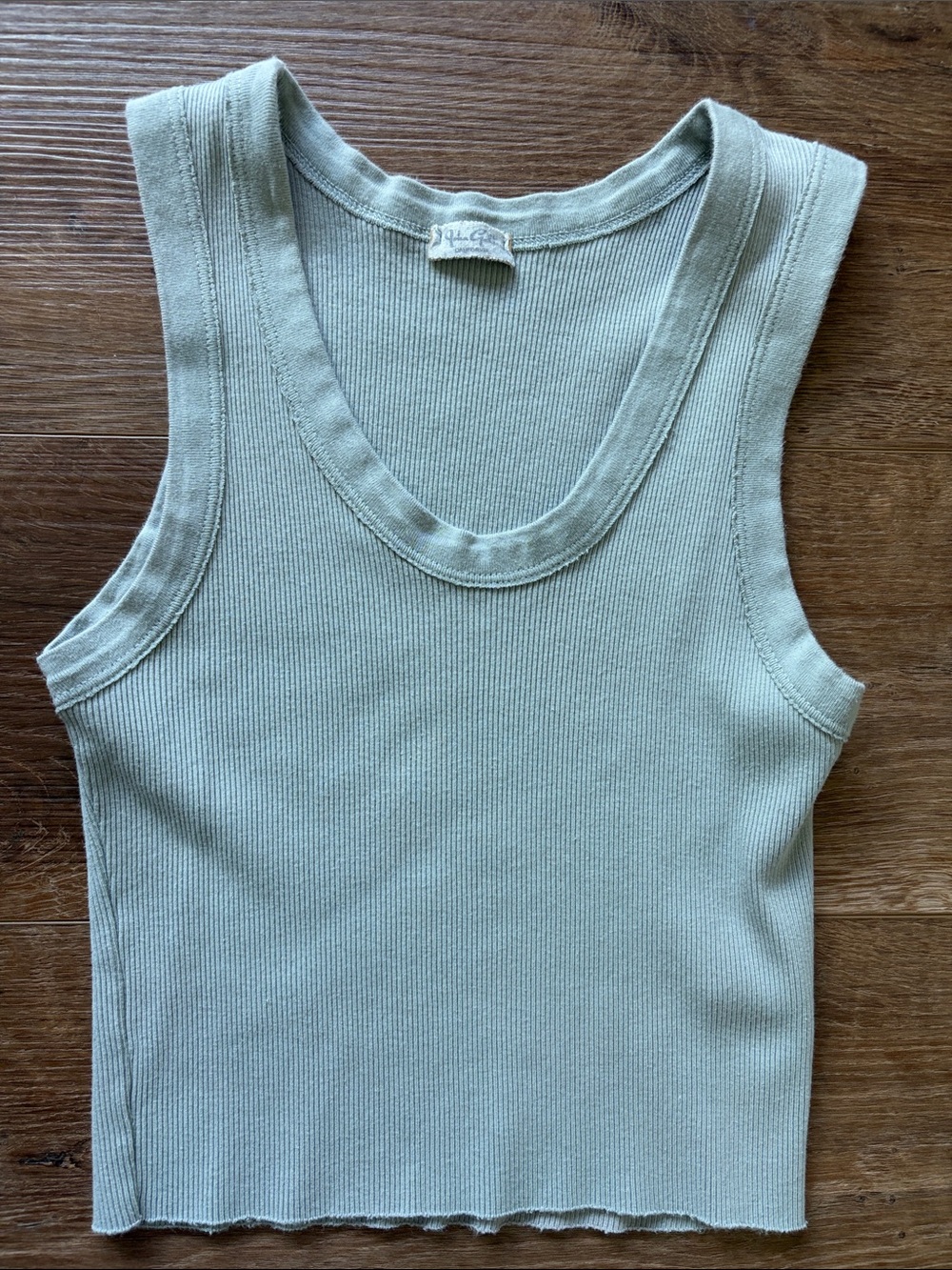 Brandy Melville Sage Ribbed Cropped Tank